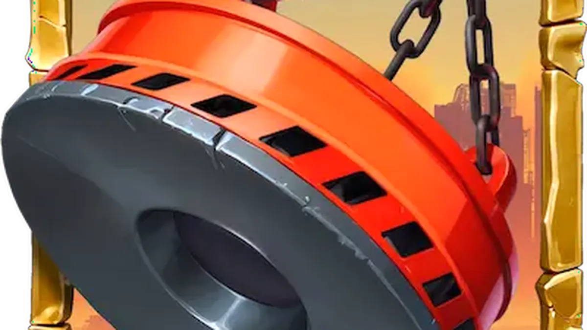 Tampilan visual slot Recycle Riches dengan tema scrapyard futuristik dan robot